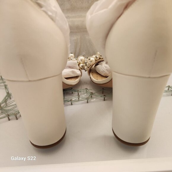 NIB Kate Spade Rosa Pearl Leather Heels. Size 9 - Picture 12 of 15